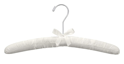 Whitmor 6114-48-C Satin and Brass Collection Set of 8 Satin Padded Hangers, Bone