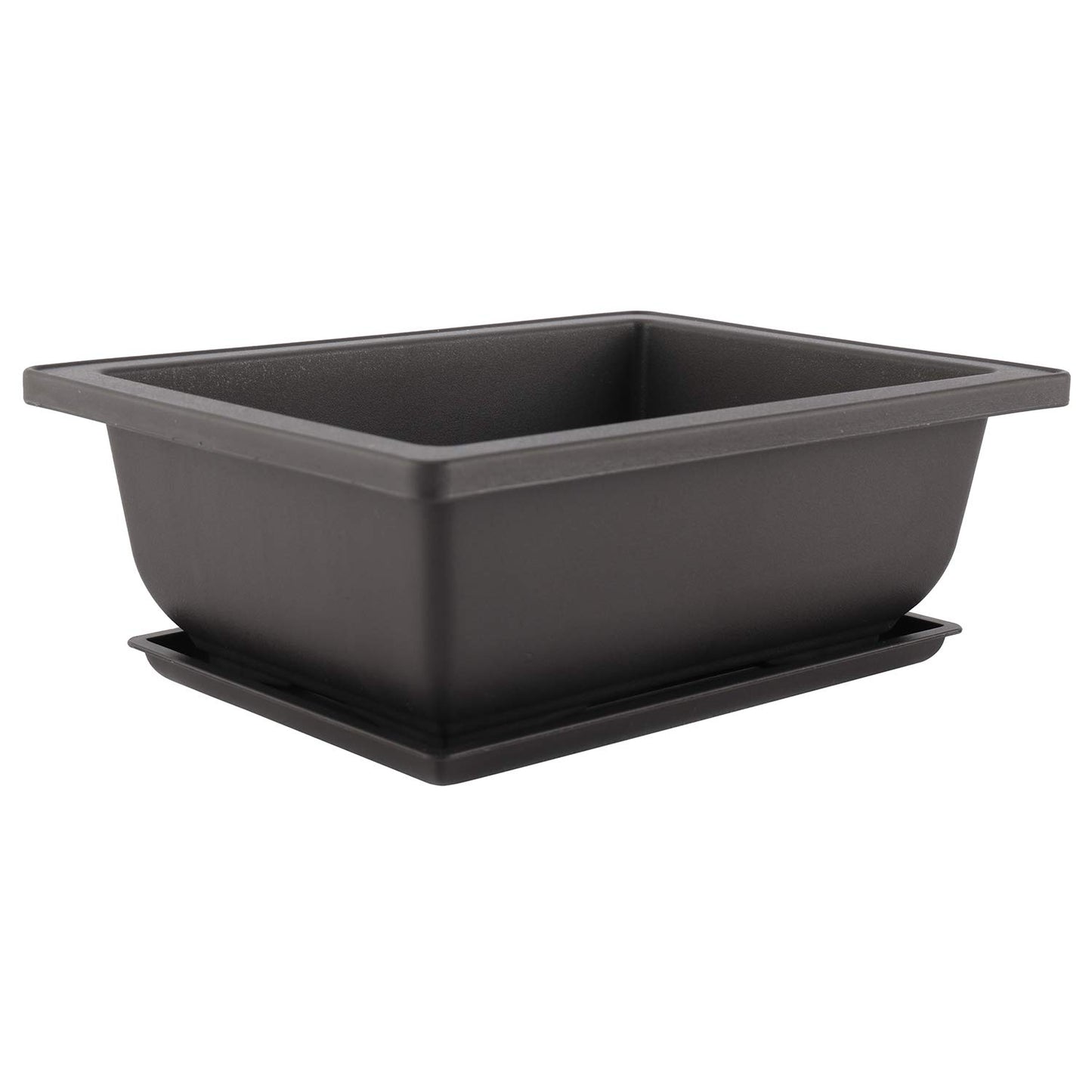 Artilife 6Pcs 6.5Inch Bonsai Pots,Plastic Bonsai Training Pots Humidity Trays Square Nursery Pots for for Plants, Flowers, Herbs, African Violets & Seed Nursery