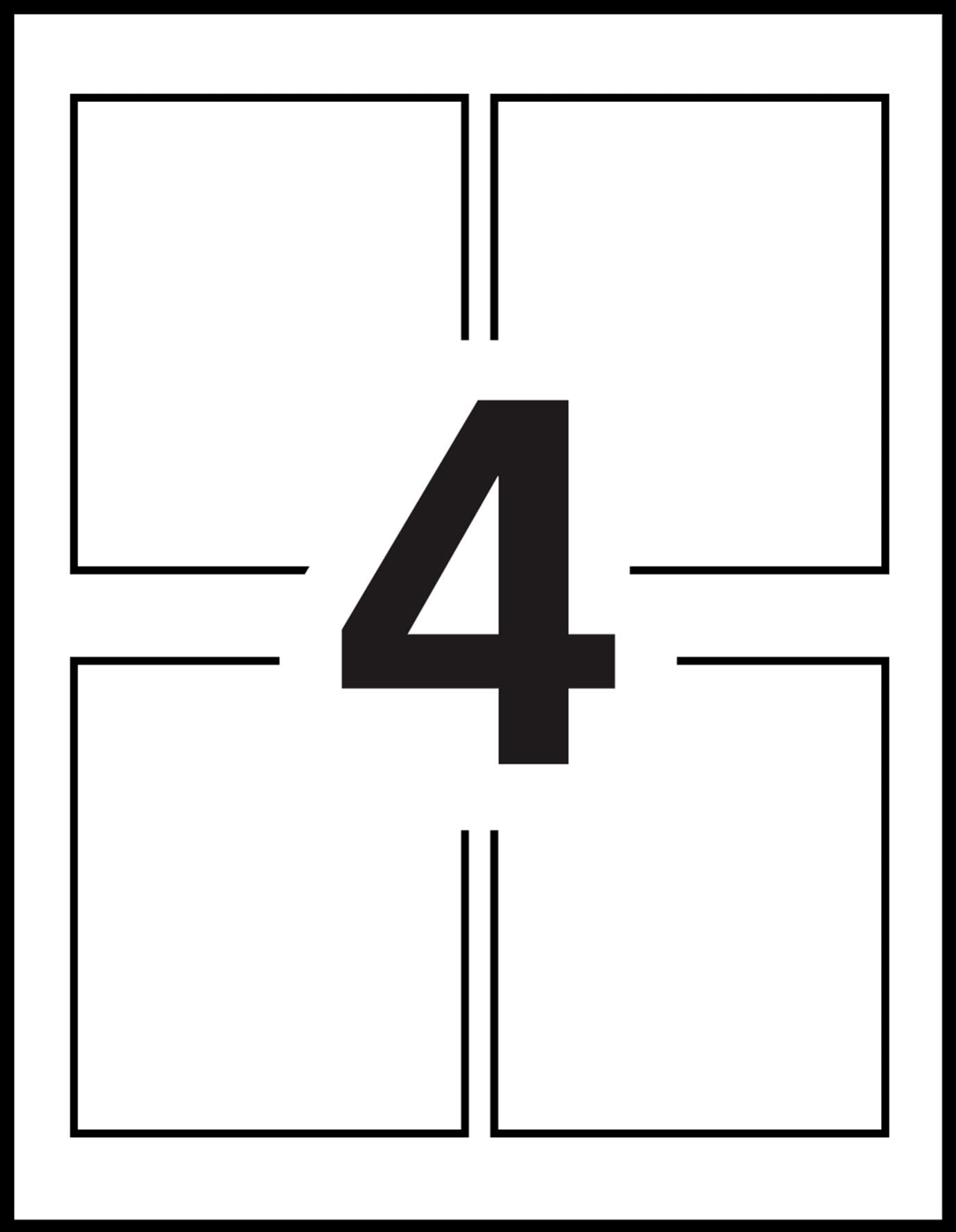 Avery Removable Durable Labels for Laser and Inkjet Printers, 4.75" x 3.5", White, Rectangle, 32 Water Resistant Labels (22827)
