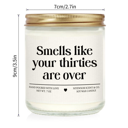 40th Birthday Gifts Women Men, Forty Birthday Candle, 1986 40th Birthday Decorations for Women Men, 40 Year Old Bday Gifts for Friend, Sister, Wife, Husband, Handmade, 7oz