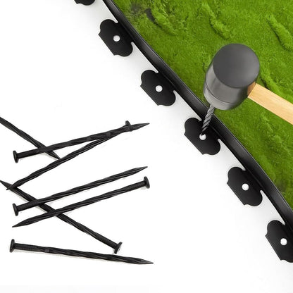 33ft Landscape Edging No Dig Garden with 30 Spikes Border for Landscaping Lawn Flower Beds Grass Yard No-Dig Flexible Borders Kit Plastic Fence Flowerbeds Yard (2inch 33ft)