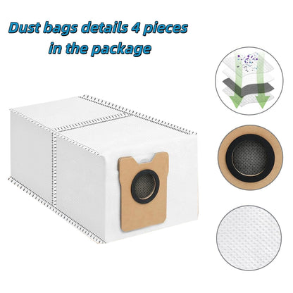 Replacement Parts Accessories for Eufy Omni C20:1-Roller Brush 4-Side Brush 4-HEPA Filter 4-Mop Pads 4 Dust Bags