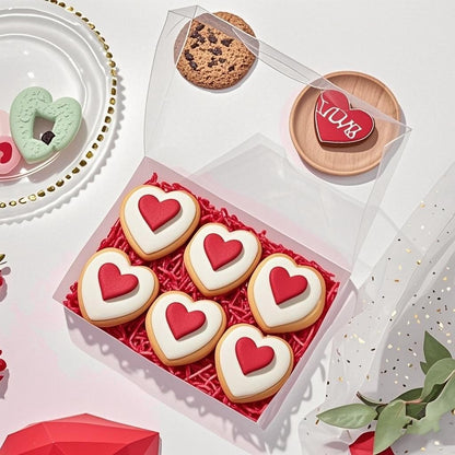 RomanticBaking 20Pcs 10x7x2Inch Clear Chocolate Covered Strawberries Boxes Cookies Boxes Chocolate Truffle Boxes Bakery Boxes Cakesickle Macaron Treat Boxes for Christmas Valentine's Mother's Day