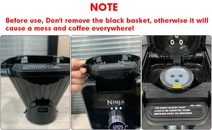 Stainless Steel Reusable K Cups Compatible with Ninja Dual Brew Coffee Maker,Upgrade2 Pack K Cups Reusable Coffee Pods,Permanent K Cups Coffee Filters Fit Ninja CFP201 CFP301 CFP400 (2Pack)