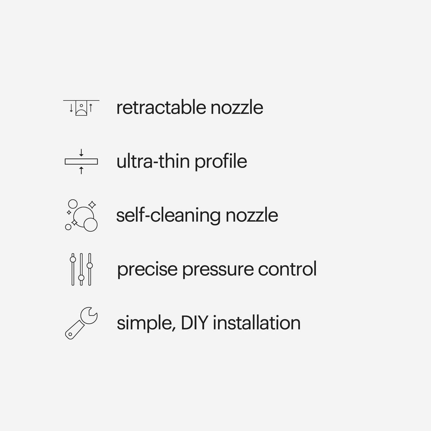 Brondell FSP-150 FreshSpa Thinline Precision Essential Bidet Attachment for Toilet Seats with Adjustable Water Pressure, Side Arm Control, Thin Profile, White (Single Nozzle)