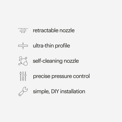 Brondell FSP-150 FreshSpa Thinline Precision Essential Bidet Attachment for Toilet Seats with Adjustable Water Pressure, Side Arm Control, Thin Profile, White (Single Nozzle)