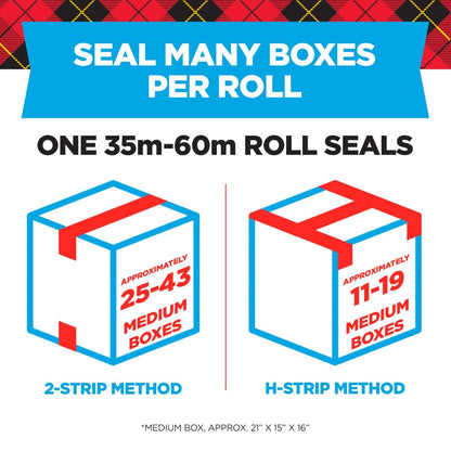 Scotch Heavy Duty Packaging Tape, Shipping and Packing Tape, 1.5” Core Refill Rolls with 1 Refillable Dispenser, 1.88 in x 800 in, 6-Pack