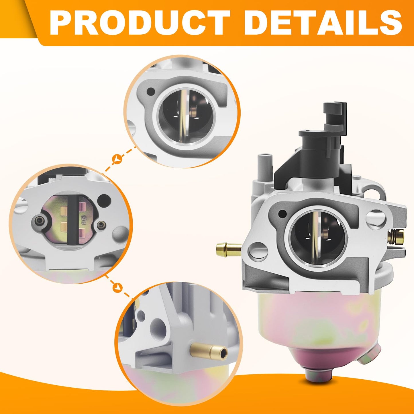 Triumilynn 196cc Carburetor for Champion Power Equipment 3500 4000 3000 Watt, 6.5 HP OHV Engine Carburateur, 46561 46558 46539 46551 46555 40026 46514 45633, 196cc Carburateur