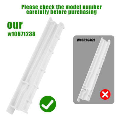 WPW10671238 W10671238 Fridge Crisper Drawer Slide Rail,Fridge Drawer Slide Center Rail Compatible with Whirlpool, Kenmore, Amana, KitchenAid(Replaces AP6023702, PS11757048)