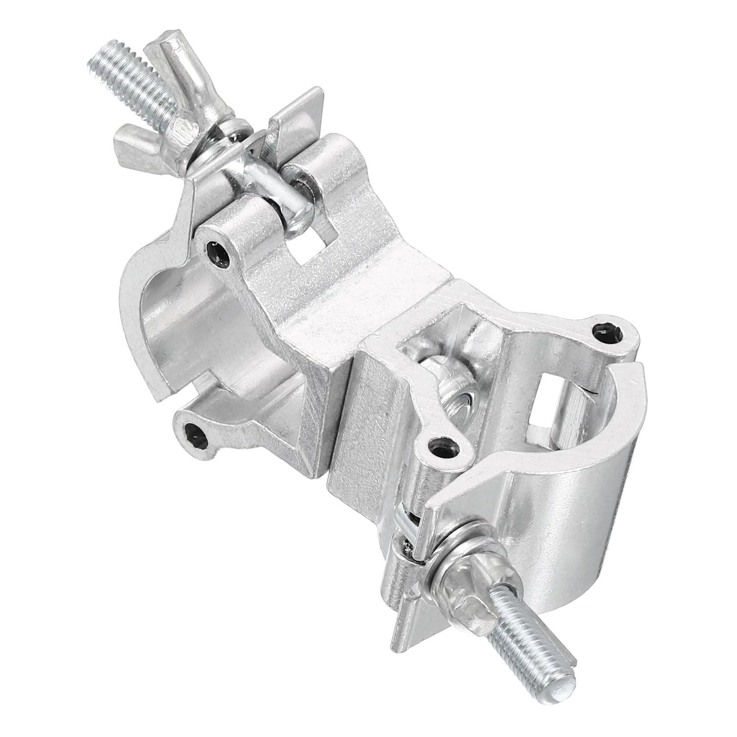 uxcell Light Truss Clamps, Aluminum Alloy Stage Lighting Pipe O Clamp for 0.98-1.18inch OD Tube Max Load 100lb Double Buckle, 1Pcs