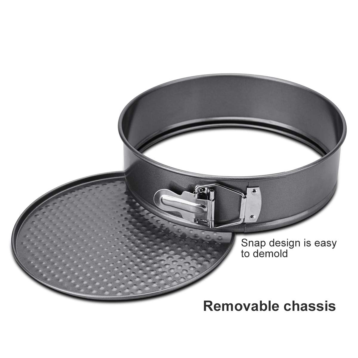 9" Non-Stick Cheesecake Pan, Springform Cake Pans Leakproof Round Cake Pan,Removable Bottom Quick Release Latch Moulds for Birthday Cake
