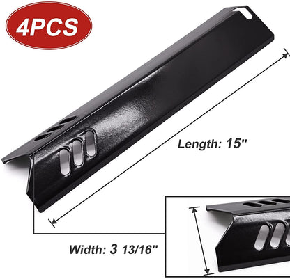 15" BBQ Heat Plate Shield for Backyard Grill GBC1462W-C GBC1349W GBC1449W-C, Grill Heat Tent for Barbecue Backyard Grill GBC1355W-C GBC1555W-C, Dynaglo DGF510SBP DGF510SSP, Porcelain Steel 4-Pack