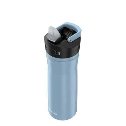 Contigo Ashland Chill 2.0 Stainless Steel Leak-Proof Water Bottle with Straw and Carry Handle for Easy Travel, Vacuum-Insulated and BPA-Free, Glacier, 24 oz (709 mL)