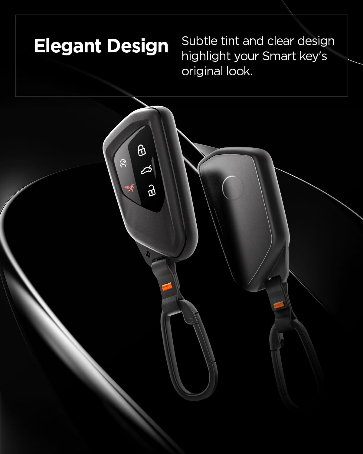 Spigen Light Slim Key Fob Cover with Carabiner Designed for Volkswagen Golf ID4 Tiguan Atlas Smart Key Fobs
