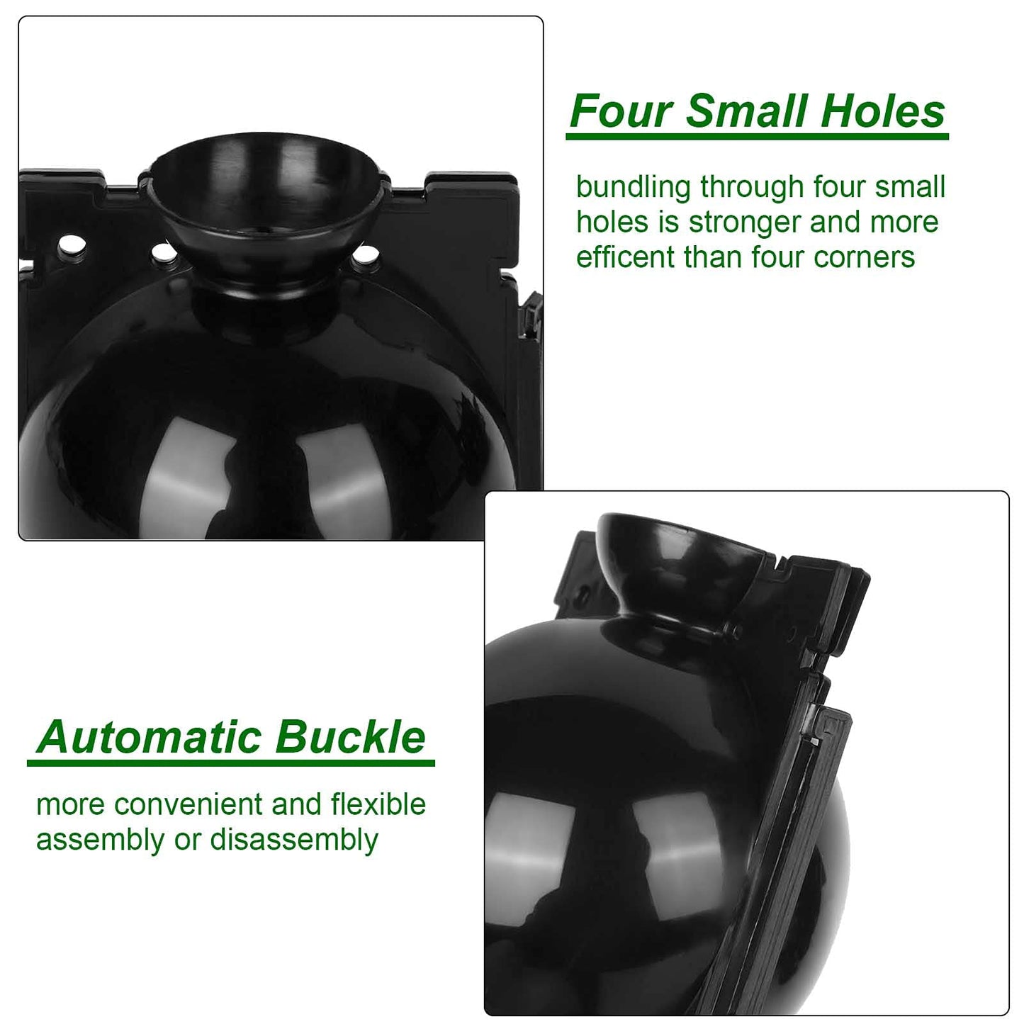 30 Pcs Air Layering Pods - Reusable Plant Root Growing Box - High Pressure Propagation Ball Grafting Device - Botany Root Controller for Various Plants Asexual Reproduction, Black