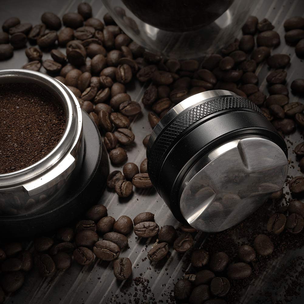 51mm Espresso Tamper and Distributor, MATOW Dual Head Coffee Leveler Compatible with Delonghi 51mm Portafilter, Adjustable Depth-Professional Espresso Hand Tampers