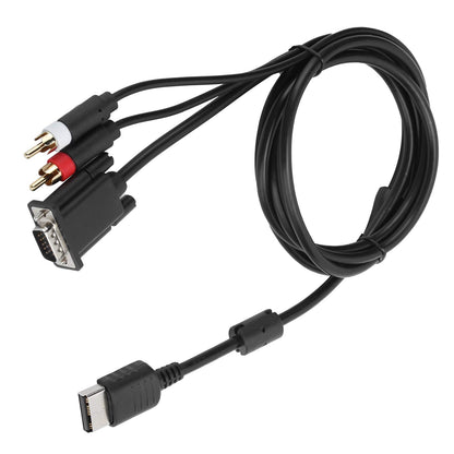 VGA High Definition Cable with Adapter Audio Conversion Cable for Dreamcast DC,VGA Cable with Audio Converter,Adopt High Shielding Fidelity Design,Strong Antiinterference.