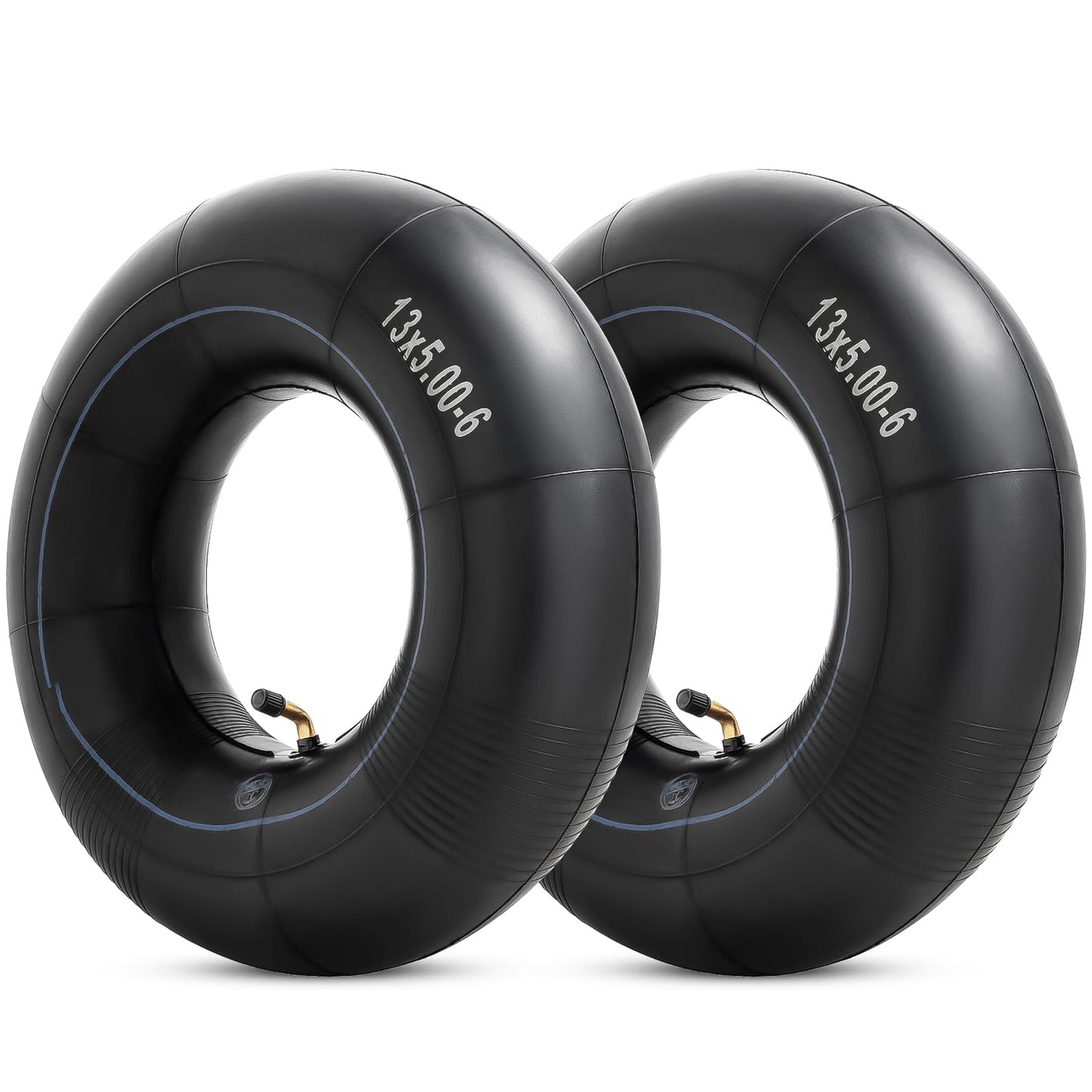 YeYouC Heavy Duty 13x5.00-6" Inner Tubes, Exact Replacement 5.00-6/4.00-6 Tire Tube with TR87 Bent Valve Stem for Razor Dirt Quad, Lawn Mowers, Snow Blowers, ATVs, Go Kart, and More (Pack of 2)