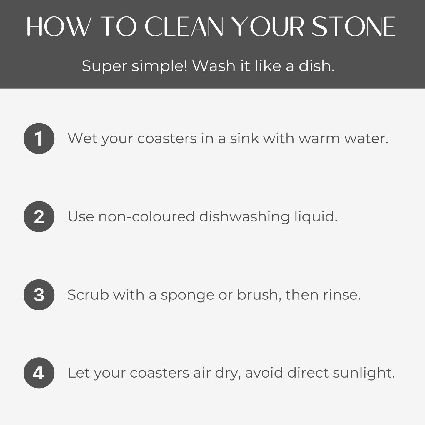 Natureva Home - Stone Coasters, Set of 6 | Super Absorbent, Quick Dry Diatomite Coaster for Drinks | Made of Natural Diatomaceous Earth | Absorbing Water Instantly | Unique Shapes | Colour Graphite