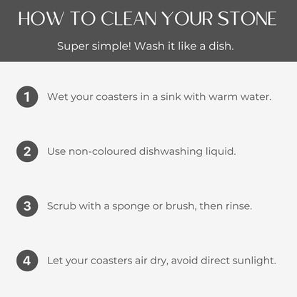 Natureva Home - Stone Coasters, Set of 6 | Super Absorbent, Quick Dry Diatomite Coaster for Drinks | Made of Natural Diatomaceous Earth | Absorbing Water Instantly | Unique Shapes | Colour Graphite