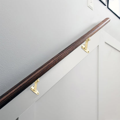 ktumeware 3 Inch 6 Pack Gold Handrail Stair Brackets Suitable for Indoor and Outdoor Staircase/Balcony/Corridor Staircase Support handrail Brackets