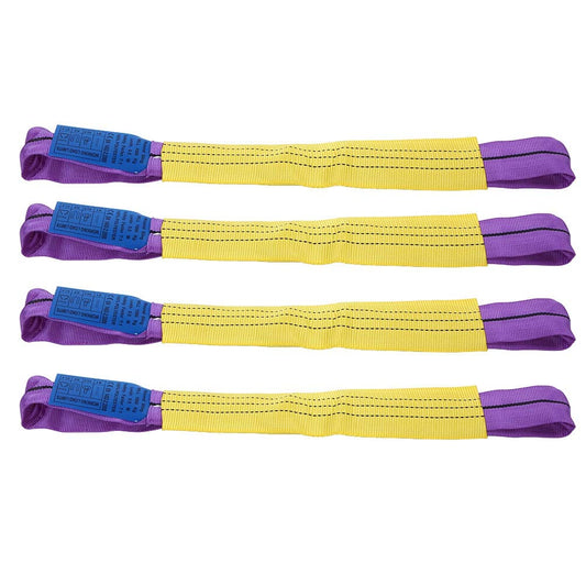 Tie Down Straps,4pcs Recovery Alloy Wheel Securing Link Straps Trailer Yellow/Purple