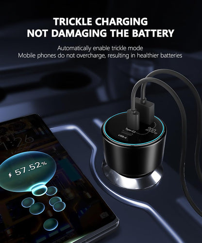 200W Car Charger, USB C Car Charger PD3.0 QC4.0 PPS Fast Charging Car Adapter with 2 100W USB C Cable 3 Port Type C Cigarette Lighter for Dell XPS, MacBook, iPhone 16 15 14, Galaxy S24 Ultra, iPad Pro