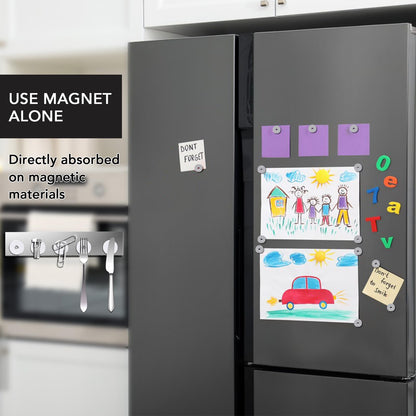 DIYMAG Disc Magnets, Permanent Rare Earth Countersunk Hole Magnets for Refrigerator, DIY, Science, Crafts, Office- 80 PCS