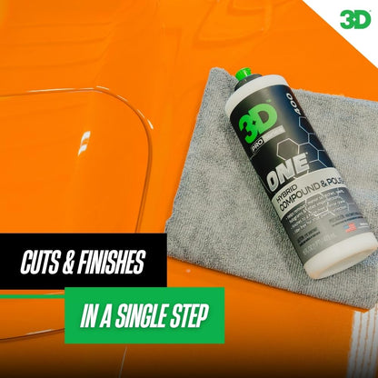 3D One - Professional Cutting, Polishing, and Finishing Compound (8 oz.) for Paint Correction, Auto Detailing and Buffing