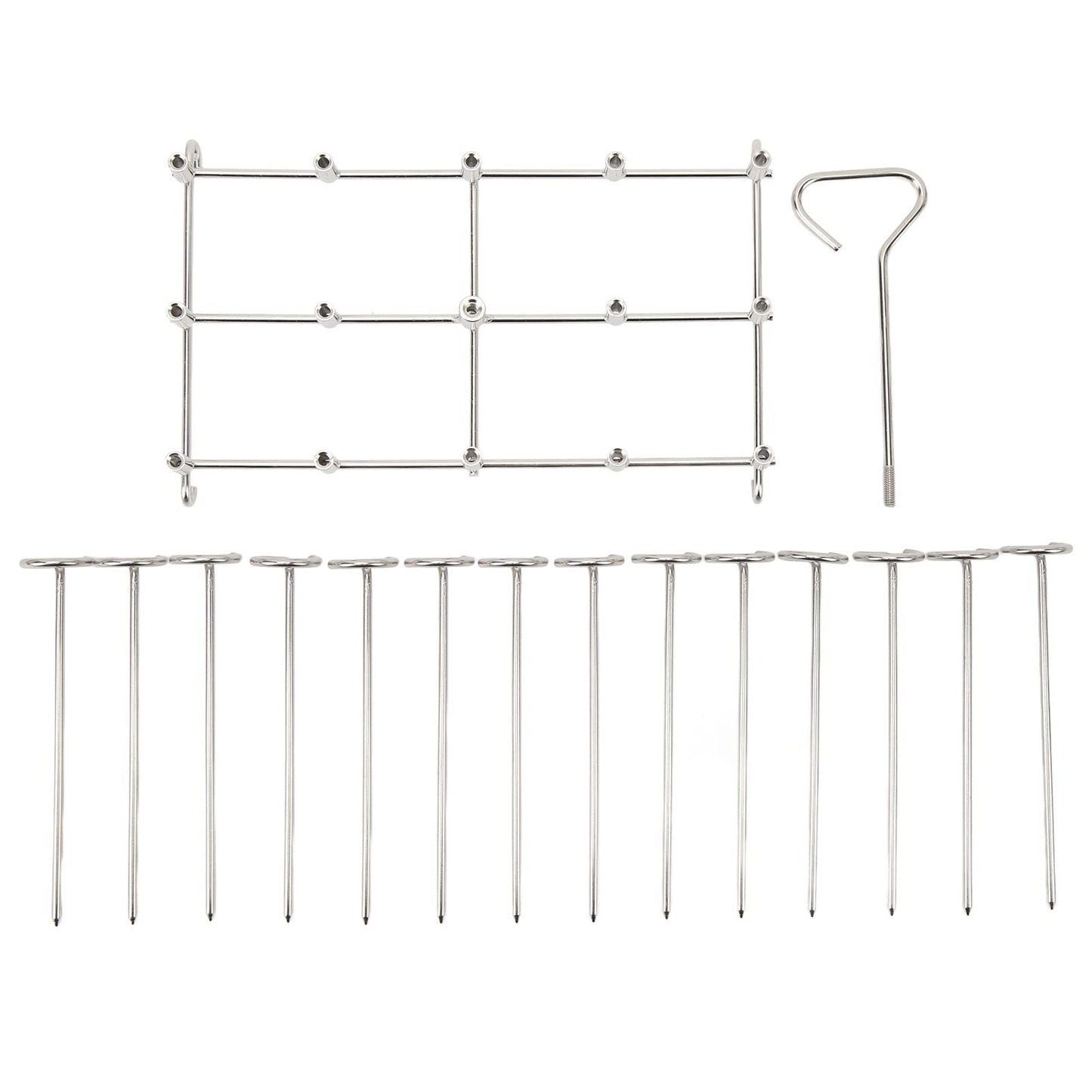 Skewer Stand, Air Fryer Rack Skewer Stand, Detachable Stainless Steel BBQ Skewers Rack Holder, Air Fryer Accessories Skewer Accessory, Compatible with DZ201 Foodi 8 Quart