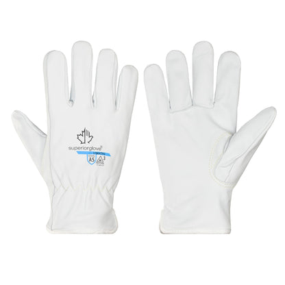 Superior 378GKTFG Grain Goatskin Leather Drivers Glove with Keystone Thumb and Kevlar/Glass Lined Size M
