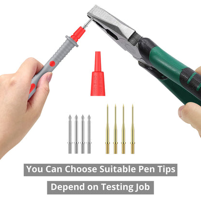 Proster Multi Test Leads Kit 21 in-1 Electrical Multimeter Test Lead with Alligator Clips Test Probe Spring Grabber Banana Plug Volt Meter Leads for Voltage Circuit Tester