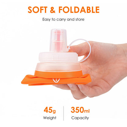 UTOBEST Soft Flask Running Water Bottle Collapsible Water Bottle for Trail Running Hydration Pack Hiking Cycling Climbing 350 ML