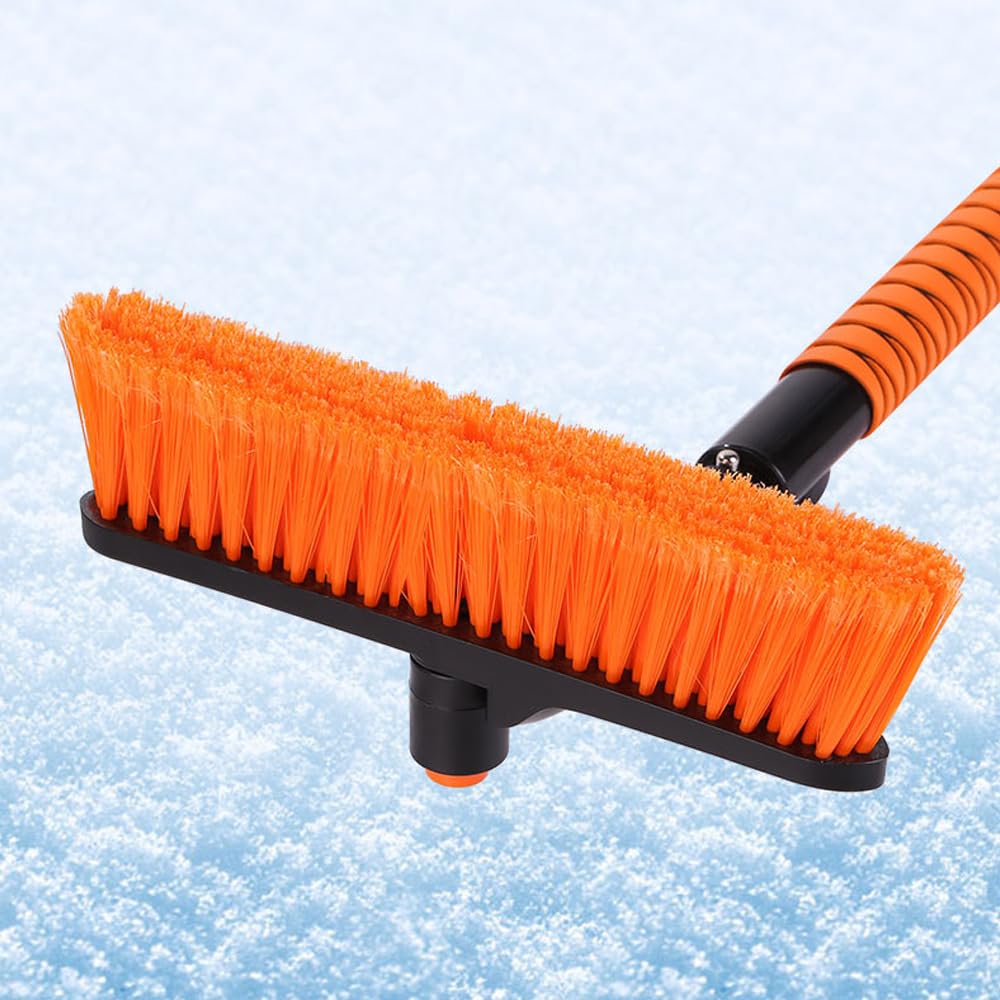 5-in-1 Snow Shovel with Extendable Handle Pivoting Brush Head and Foam Grip Versatile Removal Kit Storage Bag for Cars, Trucks, SUVs, Camping, Outdoor Use Shovel Car Camping Essentials