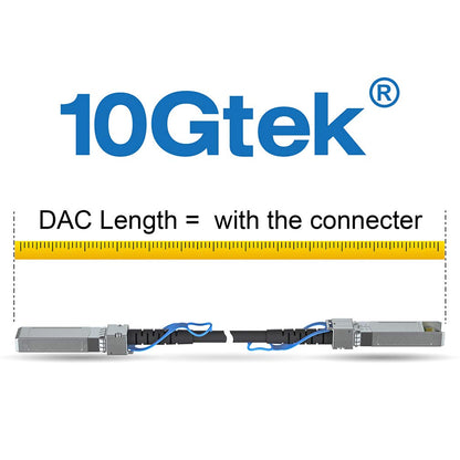 10Gtek SFP+ DAC Twinax Cable, Passive, Compatible with Cisco SFP-H10GB-CU5M,Ubiquiti UniFi, Meraki MA-CBL-TA-5M, Fortinet, Netgear, Mikrotik, ZTE Devices, and More, 5m(16.5ft)