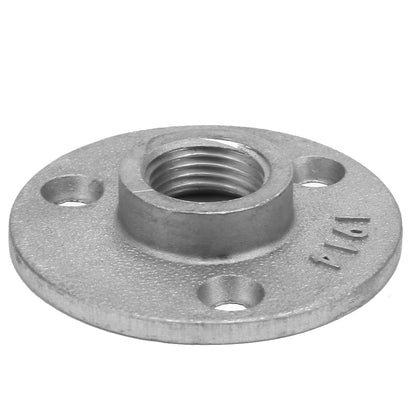 10Pcs Floor Flange,Aluminum Floor Flange,Aluminum Threaded Flange AlloyCast Iron Flange Pipe Base 3 Holes Pipe Fitting 1/2 Inch Thread Pipe Decor (Aluminum Alloy)