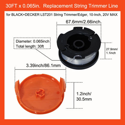 AF-100 AFS Spool for Black Decker ST8600 MTE912 LST320C MTC220 BESTE620 BCK279D2 ST8600 LCC222 LSTE522 LSTE525 LST522 LST522BESTA512CM LCC340C LSTE523 LST140 LST140C LCC221 LST136 LST136B LST522E1AEV