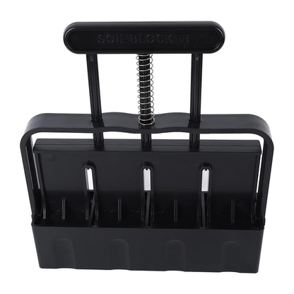 Soil Blocker with Comfortable Handle, 4 Cell Soil Block Maker 2 Inch Mold Blocking Tool for Seed Starting Germination, Grow Seedling No Transplant Shock