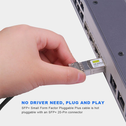 10Gtek SFP+ DAC Twinax Cable, Passive, Compatible with Cisco SFP-H10GB-CU5M,Ubiquiti UniFi, Meraki MA-CBL-TA-5M, Fortinet, Netgear, Mikrotik, ZTE Devices, and More, 5m(16.5ft)