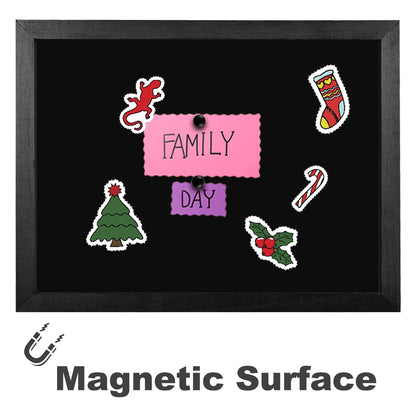 Umtiti Chalkboard, 30 * 40 cm, Black Solid Wood Frame，Magnetic Surface Chalkboard for Kitchen Home, Office, Restaurantand and Wall Decor，BK-3040-CA