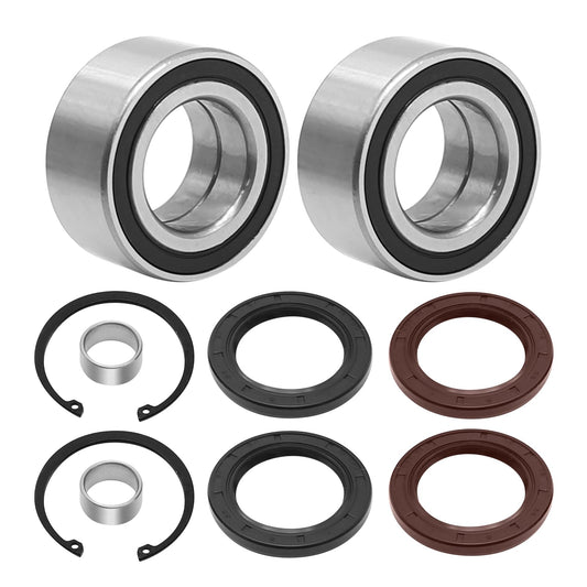 UOIENRT Front Wheel Bearings and Seals, Replacement for Honda Rancher 350 TRX350 FE/FM Rancher 420 TRX420 Rancher 400 TRX400 FGA/FA 2000-2014, Replces 91051-HC5-003 91209-HN2-003