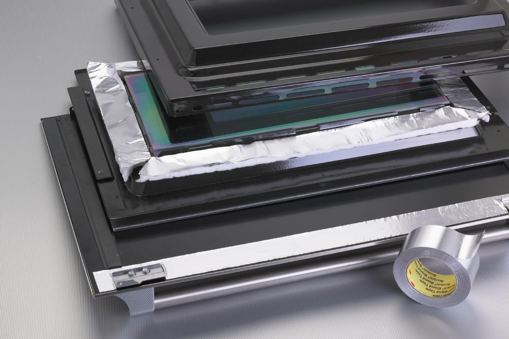 3M 3311 Aluminum Foil Tape, Vapor Resistant, Rubber Adhesive, Suitable for HVAC/Air Duct/Patch Work, Silver, 1 in x 50 yds, 1 Roll