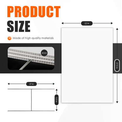 WENWELL Blank Yard Signs with H-Stakes, 17x12 inches, Double-Sided, White Corrugated Plastic Board, 7 Pack