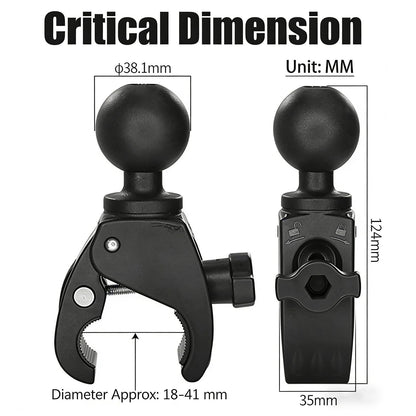 Strg 1.5'' Ball Mount Adapter with Small Tough-Claw Clamp, Compatible with RAM and 1.5" Ball Systems from iBolt and Tackform Enterprise Series