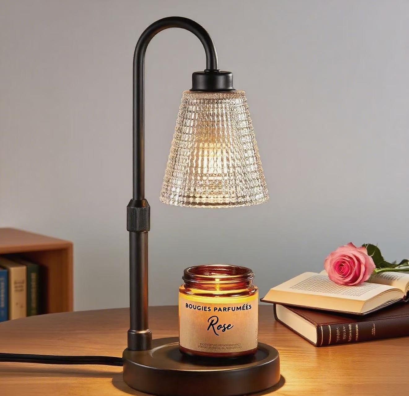 Couvkadl Candle Warmer Lamp with Timer, Dimmable Candle Warmer for Jar Candles, Height Adjustable Wax Melt Warmer, Birthday Gifts for Women Mom, House Warming Gifts New Home Decor