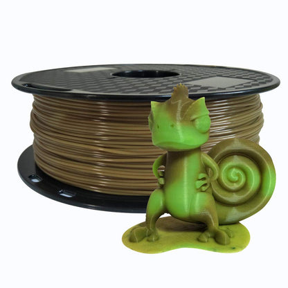 CC3D Temperature Colour Change PLA Filament Brown to Green PLA Filament 1.75mm 1KG 3D Printer Filament 2.2lbs FDM 3D Printing Material Colour Changing with Temperature Filament