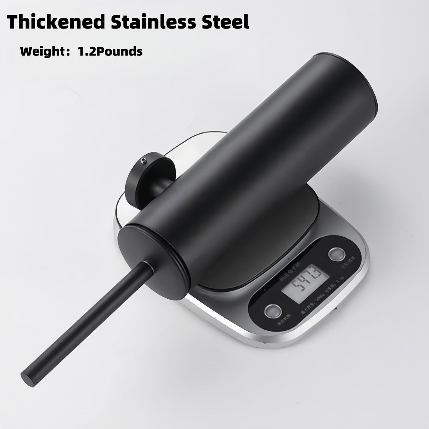 Standing Toilet Brush,Toilet Bowl Brush Holder Set,Bathroom Deep Cleaning Toilet Scrubber Rim Cleaner,304 Stainless Steel Toilet Clean Decorative Accessories for Toilet Cleaning (Matt Black) ﻿