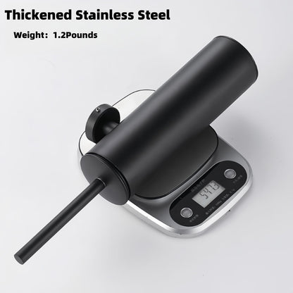 Standing Toilet Brush,Toilet Bowl Brush Holder Set,Bathroom Deep Cleaning Toilet Scrubber Rim Cleaner,304 Stainless Steel Toilet Clean Decorative Accessories for Toilet Cleaning (Matt Black) ﻿