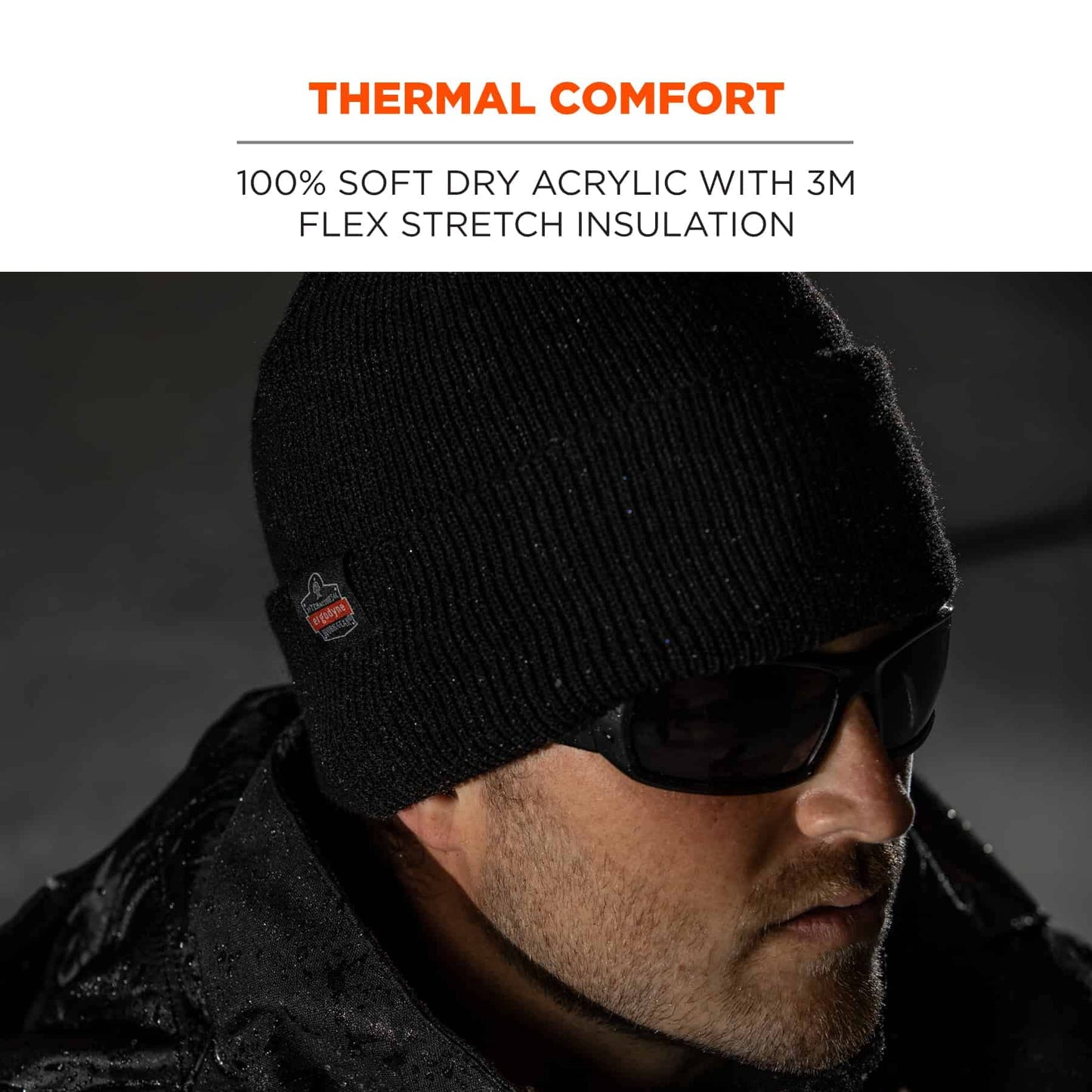 Rib Knit Hat with Zippered Pocket for Bump Cap Insert, Ergodyne N-Ferno 6811Z