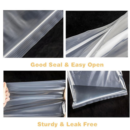 25 Pieces Large 5 Gallon Plastic Zipper Storage Bags 18x24 Inches Clear Reclosable Storage Bag